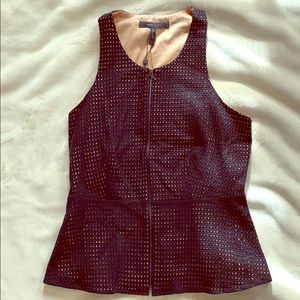 BCBG BNWT black eyelet zipdown designer camisole